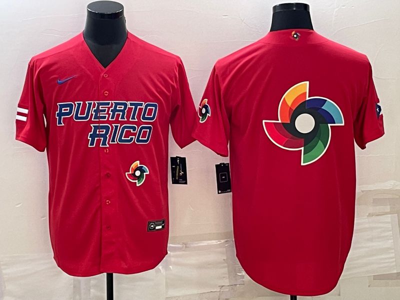 Men 2023 World Cub Blank Red Nike MLB Jersey7